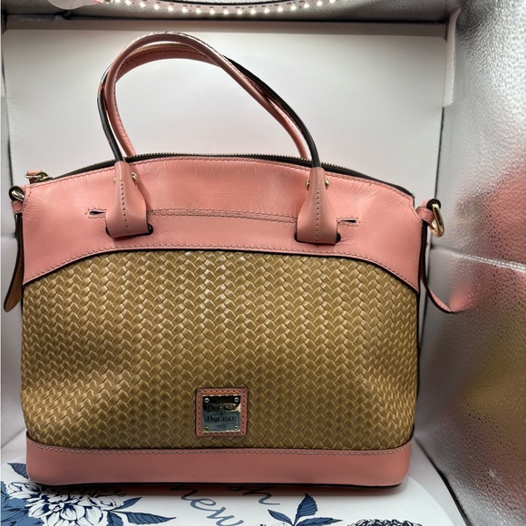Dooney & Bourke Pink and Brown Satchel - Picture 2 of 16
